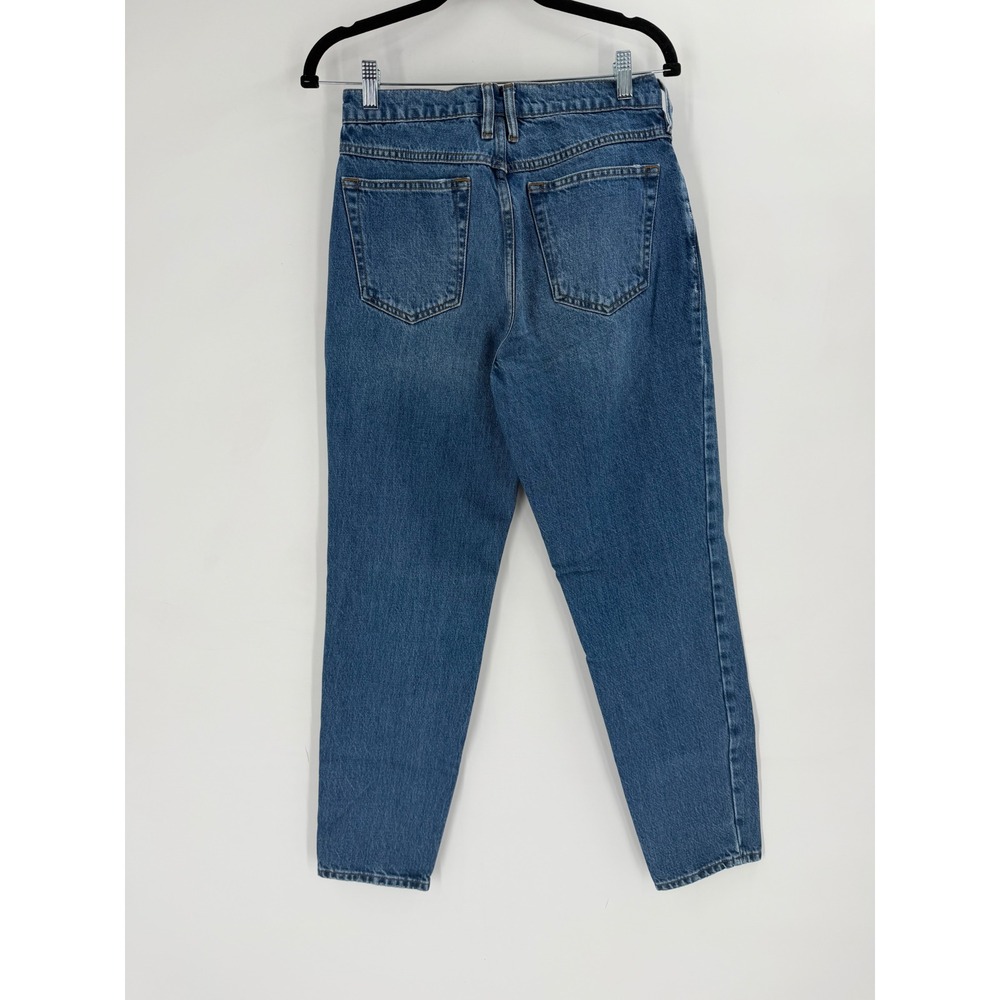 FRAME Le Nouveau Straight Jeans Womens 27 Blue High Rise Distressed 90s Style - Picture 7 of 11